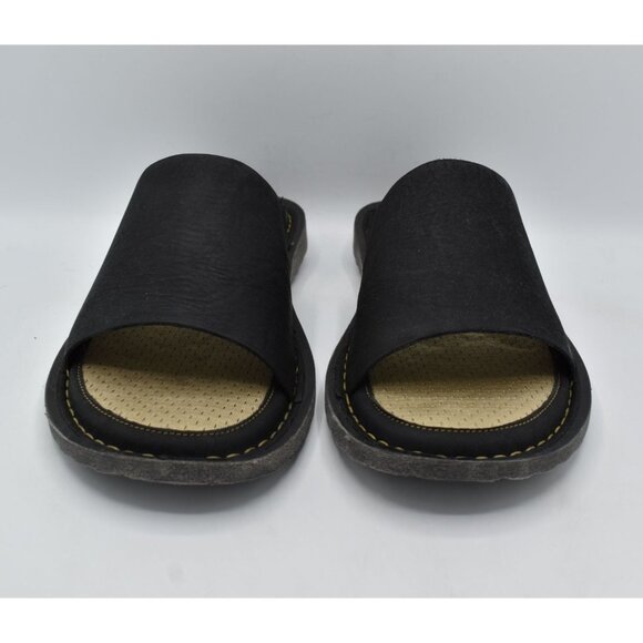 Born Mens Size 10 Leeward Full Grain Black Leather Slip On  display picture 2